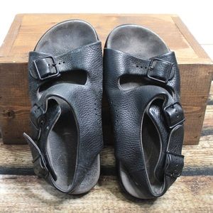 SAS Tripod Comfort Black Leather Sandals
